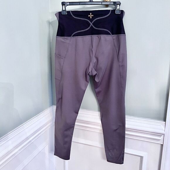 NWT Women's Tommie Copper Lower Back Support Leggings Gray Black Size LARGE - Picture 1 of 7